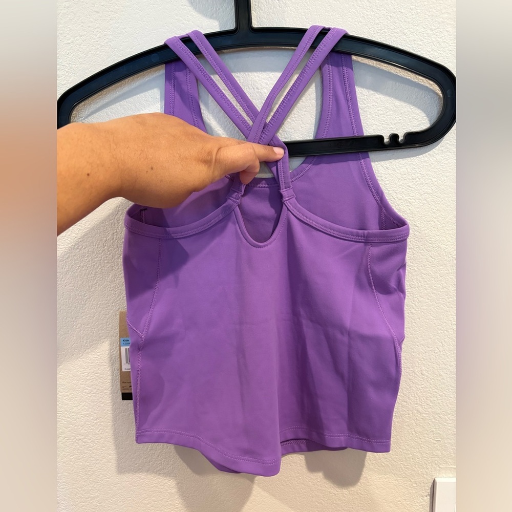 Nike One Fitted Girls Dri-FIT Purple Training Tank Size Medium 10/12 FZ5598-521 - Picture 8 of 11